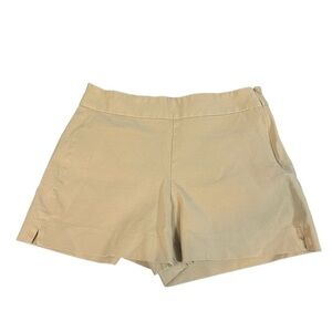 Gap Tank Khaki Pull On Hi Rise Shorts With Side Zipper Size 12